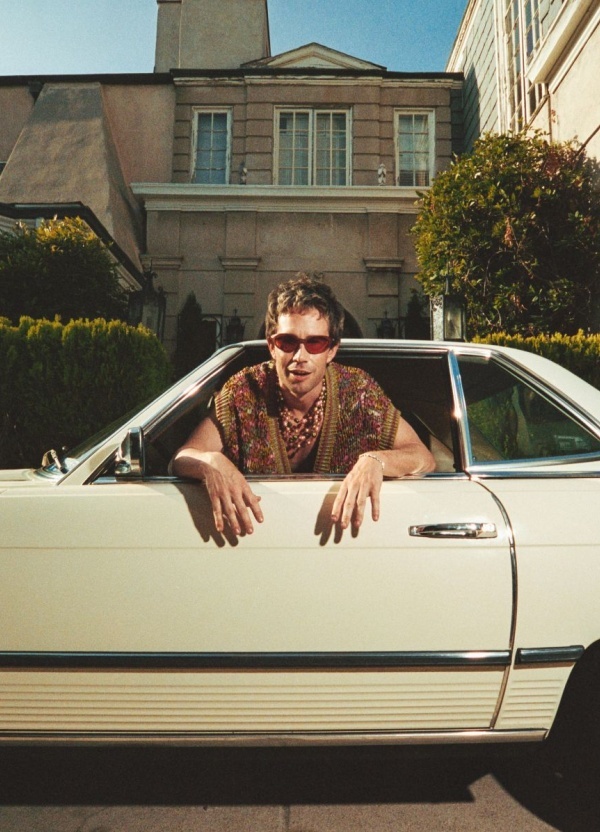 Man in a car